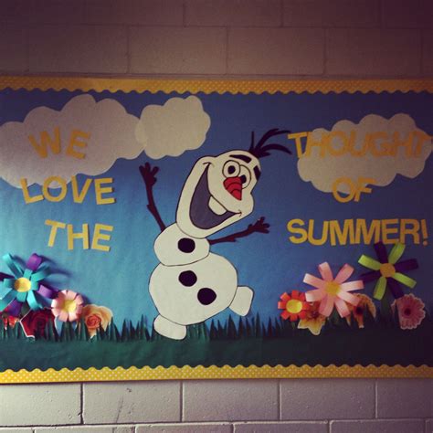 Summer Bulletin Board with Olaf