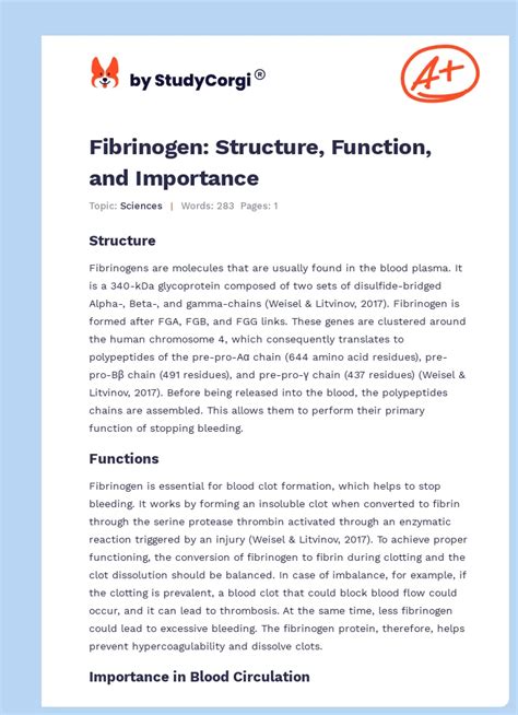 Image result for Fibrinogen Structure