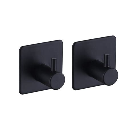 Kes Self Adhesive Hooks Rail Stainless Steel 1-Hook Rack Bath Towel ...