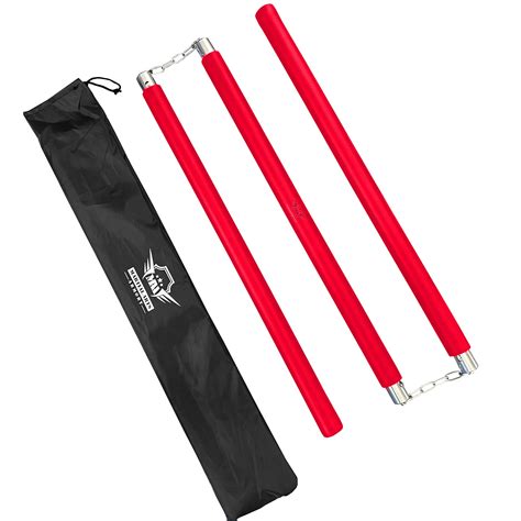 Foam Padded Three Section Bo Staff for Safe Practice Training - Red ...