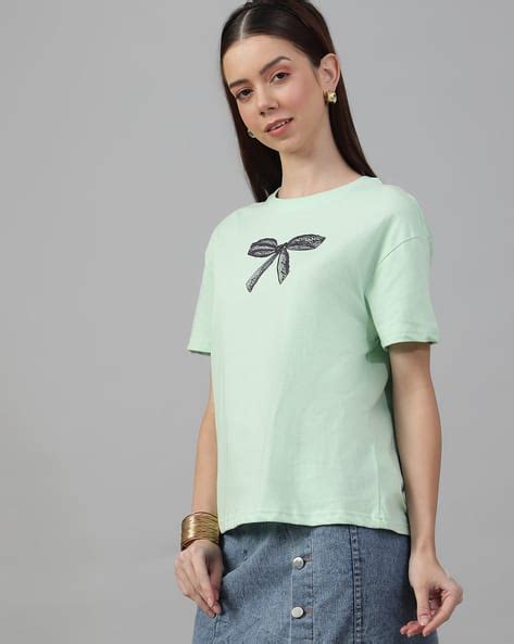 Buy Aqua Tshirts for Women by Shein Online | sheinindia.in