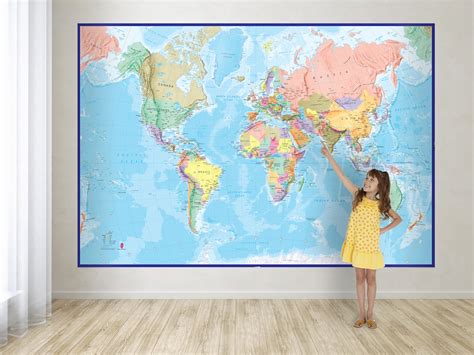 Decorate your child's playroom with a world map mural - Maps International Blog