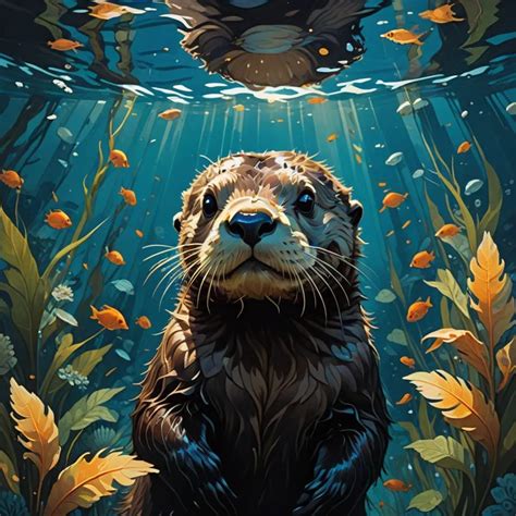 Happy Otter - Rolled Paint By Numbers | Whattacraft