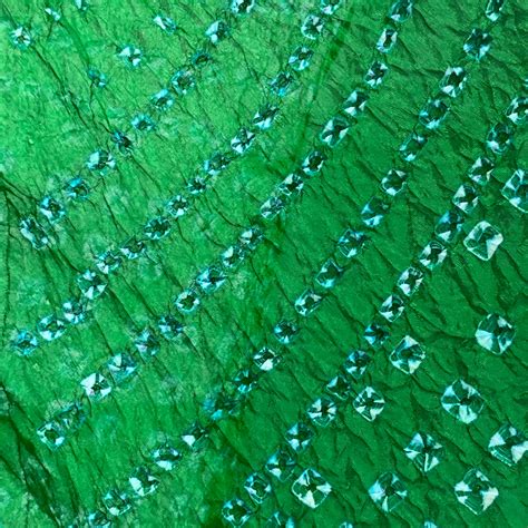 Art Silk Bandhani Dupatta - Green – Phulari