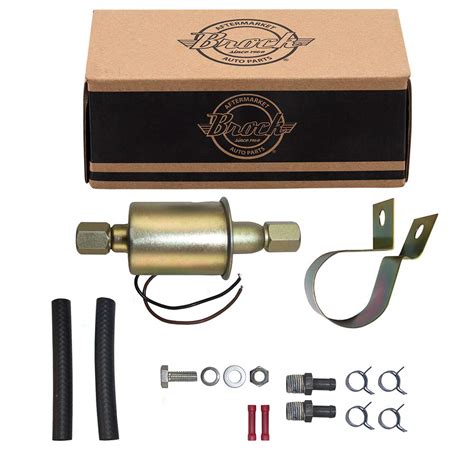 Brock Replacement Universal 12 Volt Electric Fuel Pump w/Installation ...