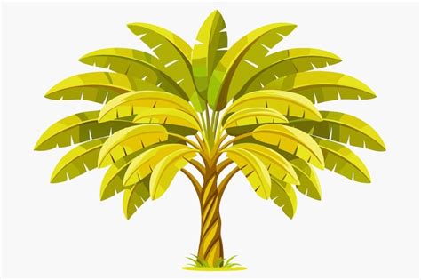 Big banna tree silhouette vector h | Premium AI-generated vector