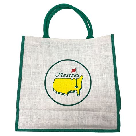 Masters White and Green Circle Logo Jute Shopper Tote Bag | New ...