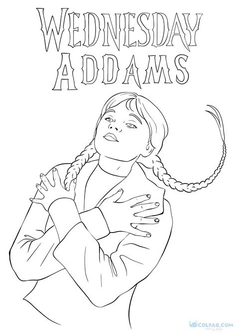 Wednesday Addams Coloring Pages