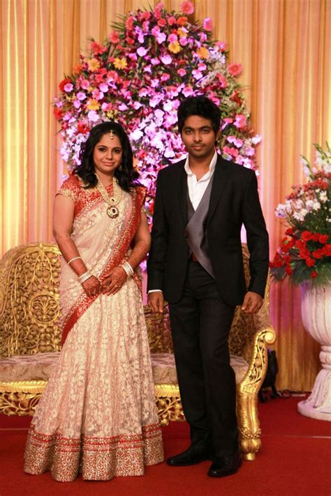 GV Prakash Saindhavi Wedding Reception Photos Gallery
