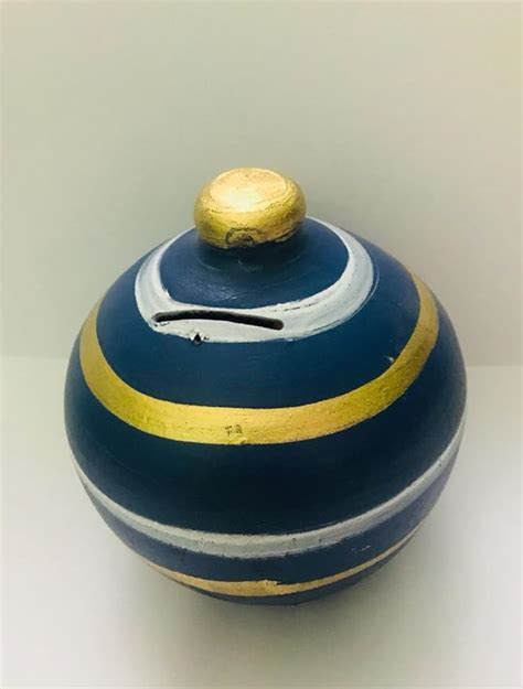 Om Craft Villa mitti Cool Brown gullak : Amazon.in: Home & Kitchen