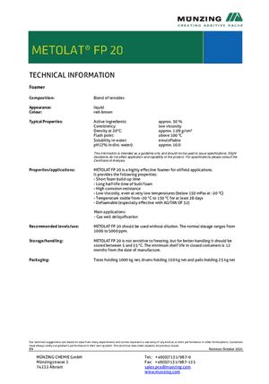 METOLAT® FP 20 | Münzing Chemie