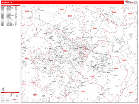 Athens Georgia Zip Code Map