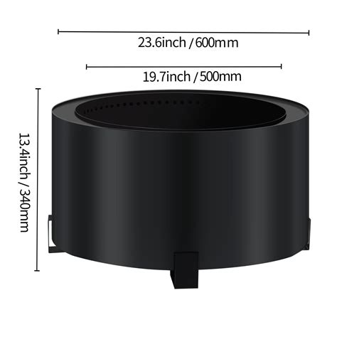 VEVOR Smokeless Fire Pit Stove Bonfire 23.6 inch | Ubuy India