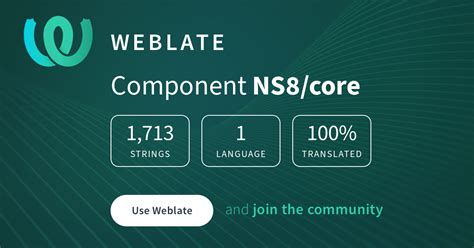 NS8/core — English @ Hosted Weblate