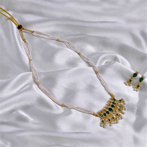 Golden Tanmani Moti Necklace – Kalapuri
