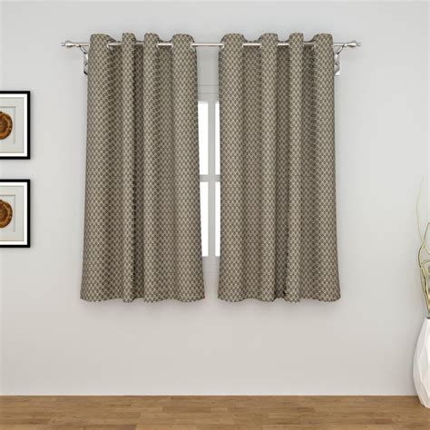 Buy Phoenix - Beige Jacquard Semi-Blackout Window Curtain - 135 x 160 ...