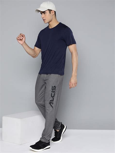 Alcis Men Charcoal Solid Rapid Dry Track Pants AAMTRASM00055202