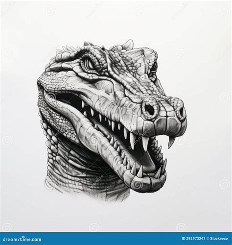 Alligator Head Drawing