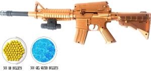 HALO NATION Golden M24 Toy Gun with 2 in 1 Blaster Mode Water Shots ...