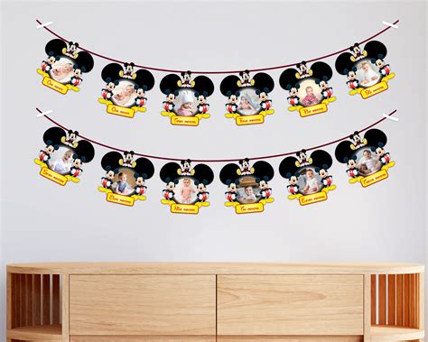 Mickey Mouse Theme 12 Months Photo Banner | Party Supplies India