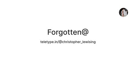 Forgotten@ — Teletype