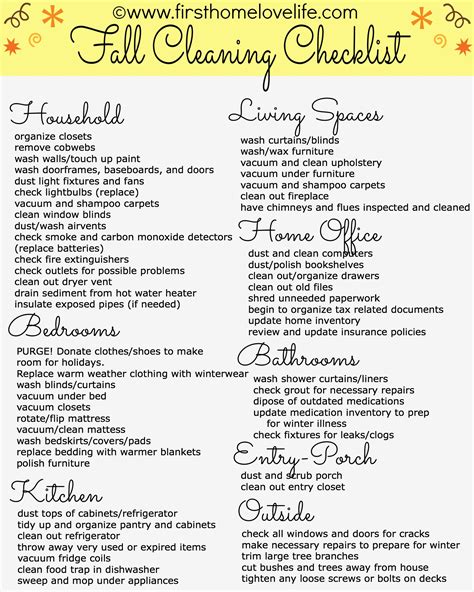 Spring Cleaning Checklist 的图像结果