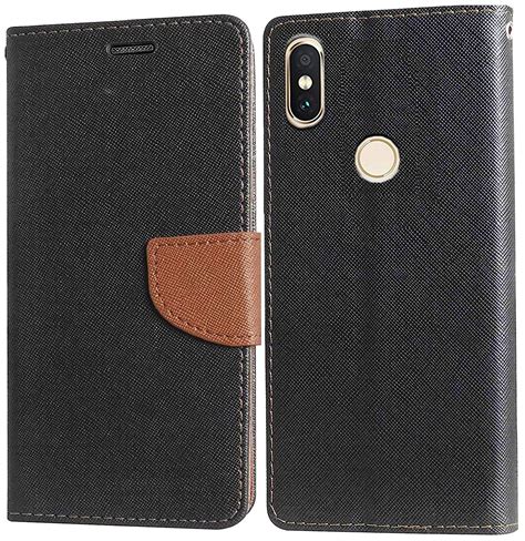 Unistuff Back Cover for Mi Redmi Note 5 Pro with Magnetic Loop Leather ...
