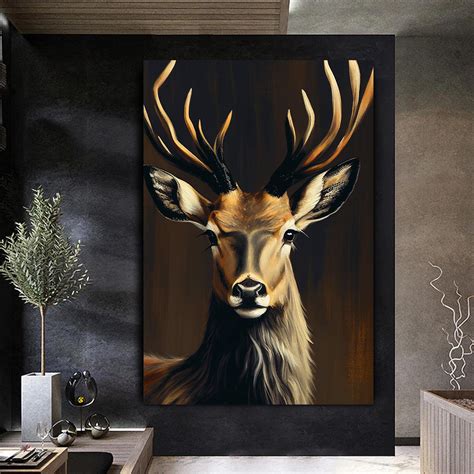 Kotart-Deer-in-Forest-Canvas-Painting-Large-Canvas-Art-for-Living-Room ...