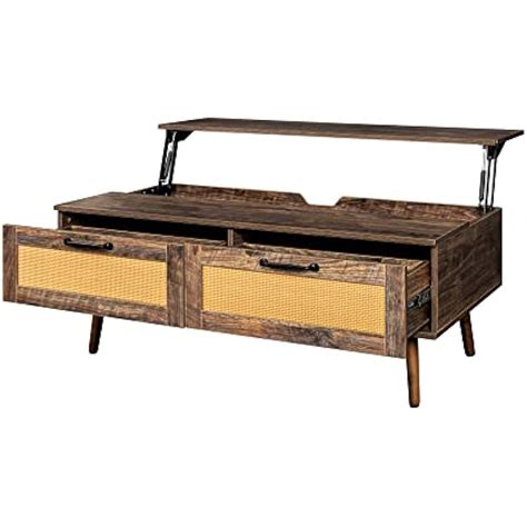 BUTURCAR Modern Lift Top Rattan Coffee Table with 2 | Ubuy India