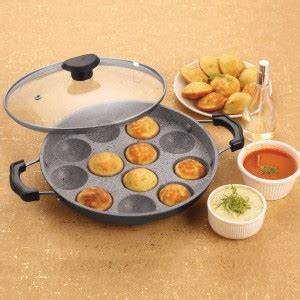 iVBOX Marble-Appam 4mm Heavy-Weight Non-Stick 12 Cavity Appam Pan Paddu ...