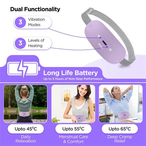 Dr Trust Period Cramps Pain Relief Heating & Massage Pad For Women wit