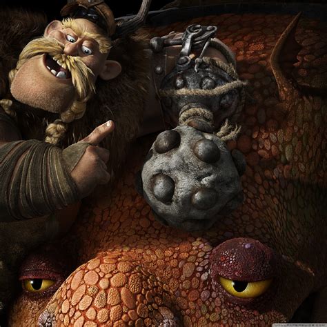 How To Train Your Dragon 2 Gobber the Belch and dragon Grump 4K UHD ...