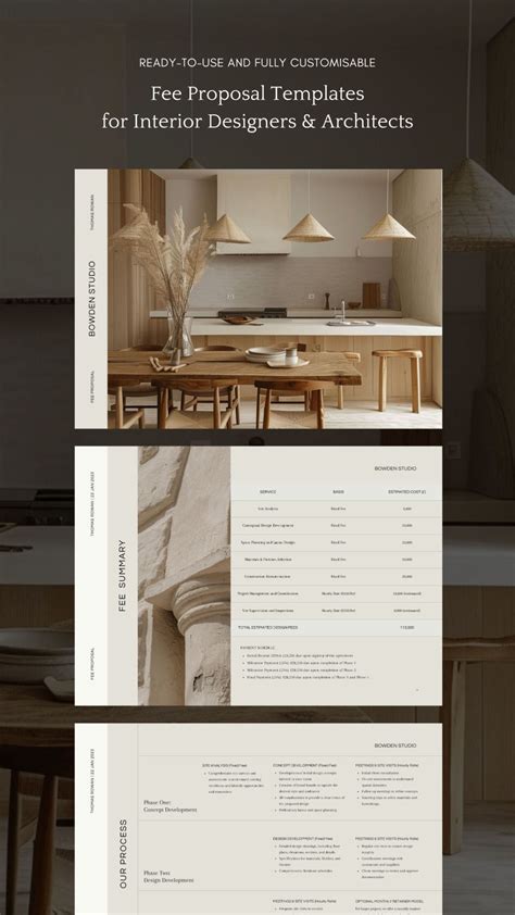Fee Proposal Template for Interior Designers and Architects | Interior ...