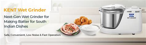 KENT 150W Wet Grinder Encased Rotating Drum for Safe Operation and Low ...