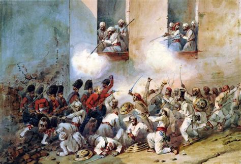 The 78th Highlanders at the taking of Sucunderabagh, Siege of Lucknow ...