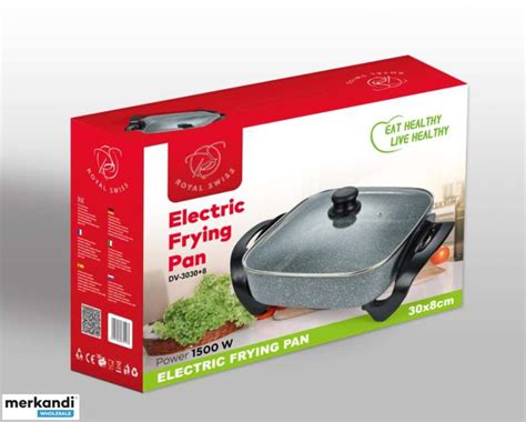 Royal Swiss Multifunction Electric Skillet 30 cm x 8 cm, 1500W Model ...