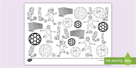 Football Doodle Colouring Page (teacher made) - Twinkl