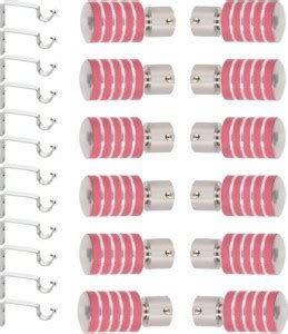 CELLRICH Silver, Pink Rod Rail Bracket, Curtain Knobs Metal Price in ...