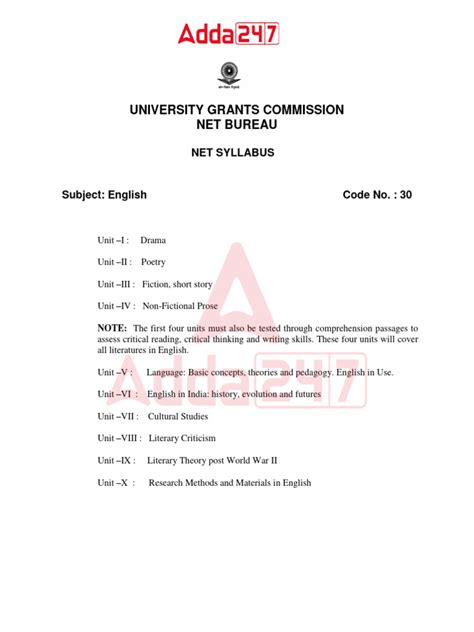 Image result for UGC NET English Syllabus