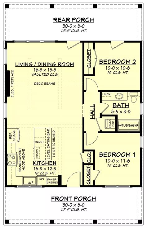 Floor Plan Of 2 Bedroom House