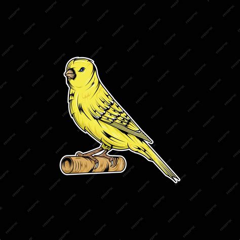 Premium Vector | Bird canaries mascout hand drawing logo