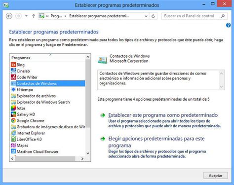 Image result for Convertir Un Programa En Predeterminado