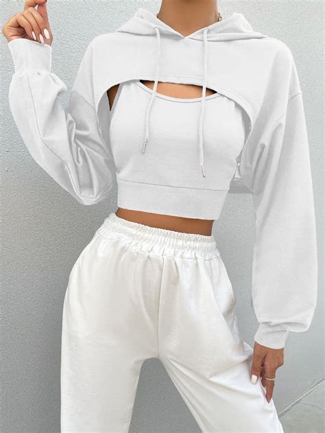 Super Cropped Hoodie, Cropped White Hoodie, Super Cropped Top, Comfy ...