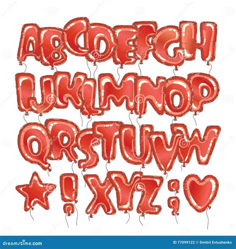 Balloons abc set stock vector. Illustration of lettering - 77099122