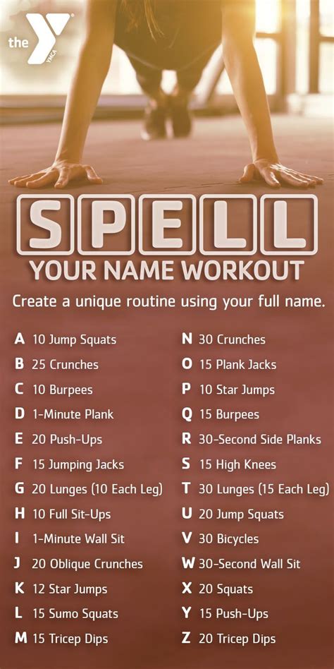 gym workout names list