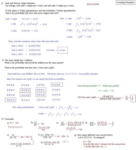 Image result for Counting Principle Worksheet