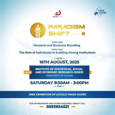 Paradigm Shift 2025, ISSER Conference Hall, University of Ghana, Legon ...