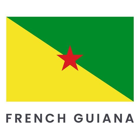 French Guiana vector flag isolated on white background. 40193410 Vector ...