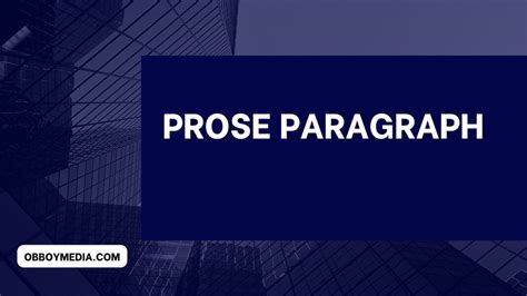 Image result for Prose Paragraph Example