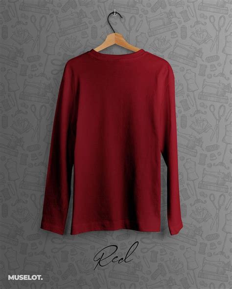 Full sleeves red t shirt | Plain red t shirt for men & women – Muselot